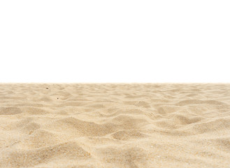 Sand beach on white background