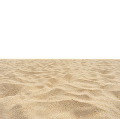 Fototapeta na wymiar sand dunes on the beach on white background
