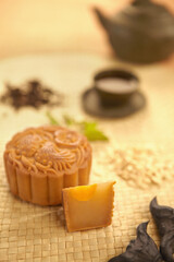 Close up image of mooncake