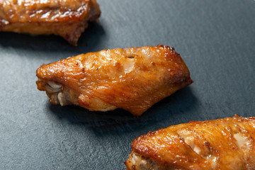 fried chicken wings with sauce