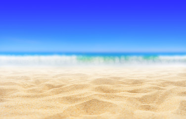 Fototapeta na wymiar Beach sea sand in summer day.