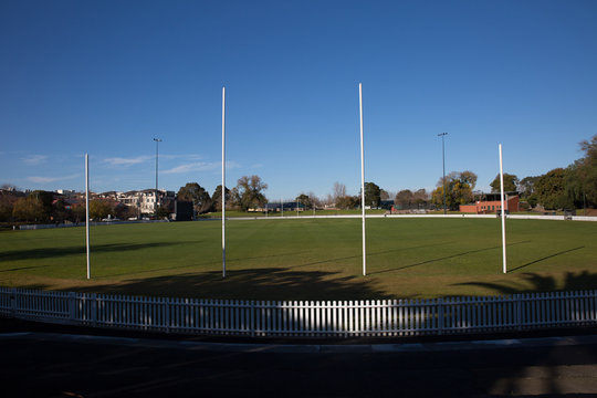 Empty Suburban AFL Football Ground