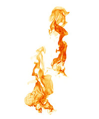 Fire on a white background