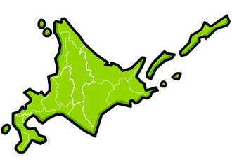 日本地図ー北海道