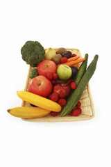A basket of fruits and vegetables