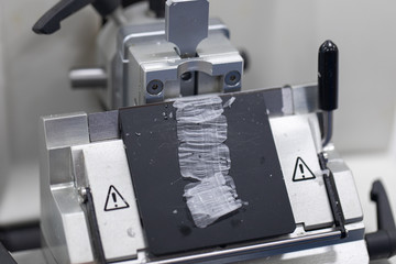 Study Histological sample and preparing a biopsy by use Microtome in Lab.