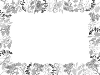 lots of blooming flowers frame