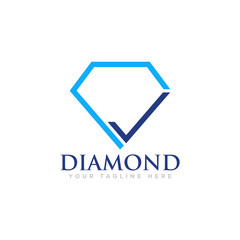 Diamond Logo Design Vector Illustration