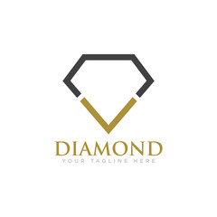 Diamond Logo Design Vector Illustration