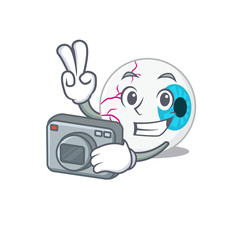 a professional photographer eyeball cartoon picture working with camera