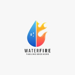 Vector Logo Illustration Water Player Gradient Colorful Style