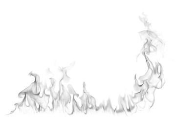 Smoke. Fire flame. Burn on a white background.