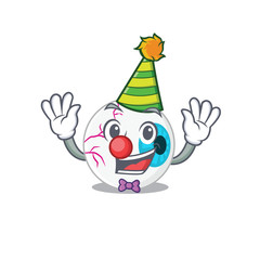 smiley clown eyeball cartoon character design concept