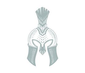 spartan helmet illustration