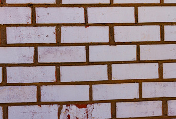Brick wall on the street