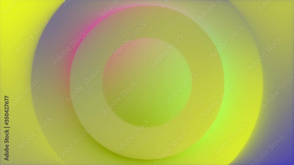 Poster glow circle shape spectrum color gradient moving trendy sphere loop background
