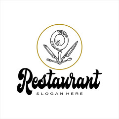 Restaurant logo, Vector illustration restaurant logo template