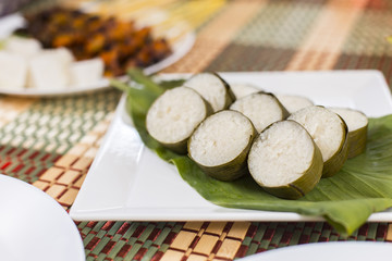 Lemang on a plate