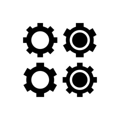 Gear Setting Icon Vector Logo