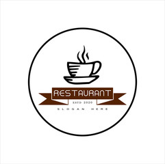 Restaurant logo, Vector illustration restaurant logo template