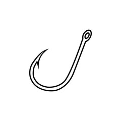 Fishing hook icon vector logo collection