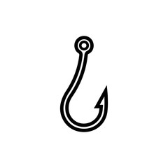 Fishing hook icon vector logo collection