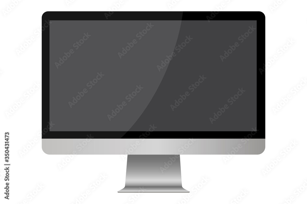 Aufkleber monitor screen for desktop. blank screen for pc. vector image of a flat display. stock photo.