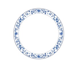 Artistic expression of Oriental culture, blue and white porcelain pattern, porcelain design, suitable for textile and clothing design