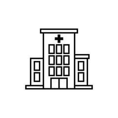 Hospital building icon vector logo