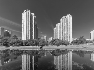 High rise residential building in Hong Kong city