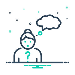 Mix icon for thought