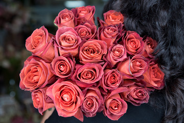 Beautiful bouquet of bright and colorful flowers