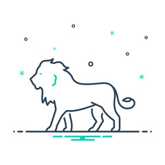 Mix icon for lion
