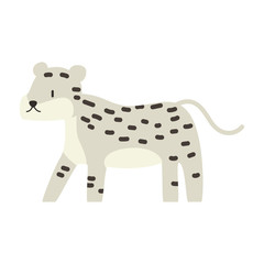 cute white tiger animal vector