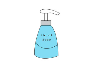 Liquid Soap kill virus by Wash hand and spray hand.Medical Health care concept.