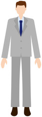 Vector image set of business man in office uniform