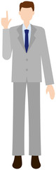 Vector image of business man in office uniform