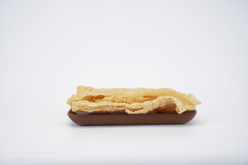 Bean curd on a white background