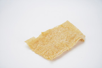 Bean curd on a white background