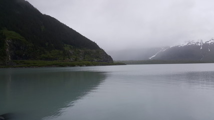 mist over the river in Alaska