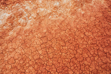 Nature background of cracked dry lands. Natural texture of soil with cracks. Broken clay surface of...