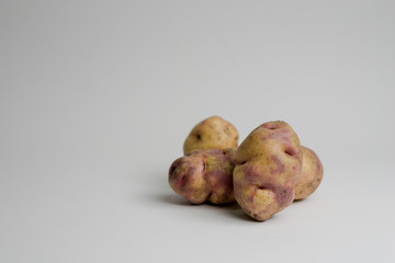 PERUVIAN POTATO COLOR WITH WHITE BACKGROUND