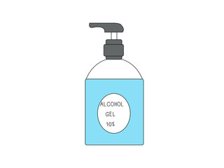 GelAlcohol . kill virus by Wash hand and spray hand.Medical Health care concept.