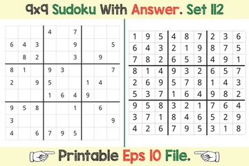 Advance Sudoku Puzzle Games Easy to Hard with Answer