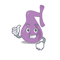 Gall bladder cartoon character design showing OK finger