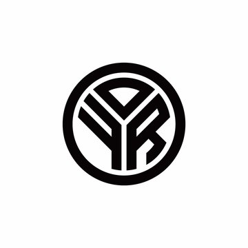 recommend clip art: FR monogram logo with circle outline design template