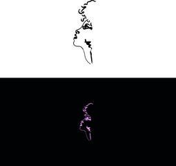 vector illustration of a silhouette of a girl