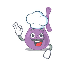 Talented gall bladder chef cartoon drawing wearing chef hat