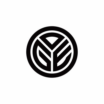 recommend clip art: GE monogram logo with circle outline design template
