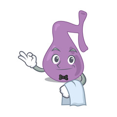 A cartoon picture of gall bladder waiter with a white napkin